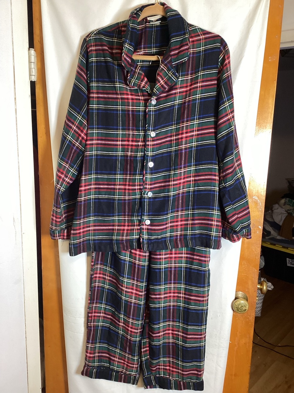 Pottery Barn Tartan checkered holiday vibe pajama set SZ M/Talle